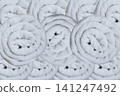 White shower towels, cotton, textile, towel background 141247492