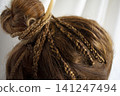 Afro braids in rasta and boho hair styles. Summer hair style. 141247494