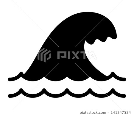 Big wave icon Big wave icon 141247524