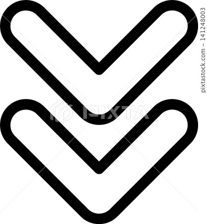 Chevron Double Down Modern and Creative Icon Chevron Double Down Modern and Creative Icon 141248003