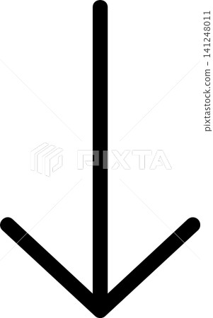 Arrow Thin Down Modern and Creative Icon 141248011