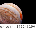 Planet Jupiter on a dark background. Elements of this image furnished by NASA 141248190