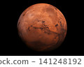 Planet Mars on a dark background. Elements of this image furnished by NASA 141248192