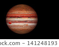 Planet Jupiter on a dark background. Elements of this image furnished by NASA 141248193