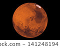 Planet Mars on a dark background. Elements of this image furnished by NASA 141248194