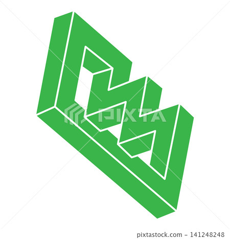 Impossible shapes. Sacred geometry figure. Optical illusion. Abstract eternal geometric objects. Impossible endless outline. Optical art. Impossible geometry shape on a white background. Escher style. Impossible shapes. Sacred geometry figure. Optical illusion. Abstract eternal geometric objects. Impossible endless outline. Optical art. Impossible geometry shape on a white background. Escher style. 141248248