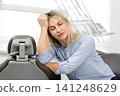 Patient suffering from toothache waiting for dentist in clinic 141248629