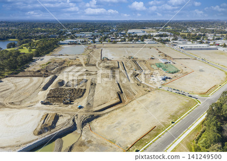 A large construction site at the Nepean Business Park in Penrith A large construction site at the Nepean Business Park in Penrith 141249500