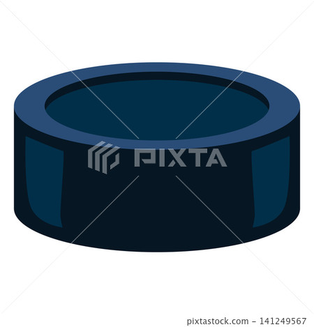 Hockey puck vector flat icon, professional sports equipment inventory for winter team game play ice hockey Hockey puck vector flat icon, professional sports equipment inventory for winter team game play ice hockey 141249567