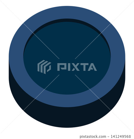 Hockey puck flat vector icon, professional sports equipment inventory for winter team game ice hockey isolated Hockey puck flat vector icon, professional sports equipment inventory for winter team game ice hockey isolated 141249568