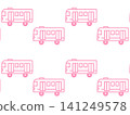 Cute train seamless pattern, pink 141249578