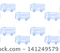 Cute train seamless pattern, light blue 141249579