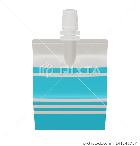 Illustration material of nutritional supplement food: Jelly drink (1_5) Light blue 141249717