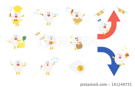 Egg character set color 1 Egg character set color 1 141249731