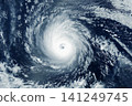 Hurricane, tornado from space. Elements of this image furnished by NASA 141249745