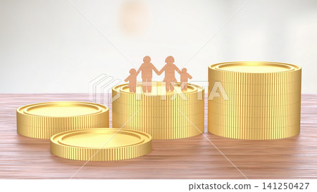 Family Financial Security and Growing Wealth Investment Concept 3d render. Family Financial Security and Growing Wealth Investment Concept 3d render. 141250427