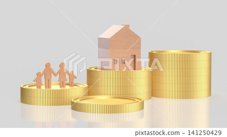 Family Home Investment and Financial Security Growth Concept 3d render. 141250429