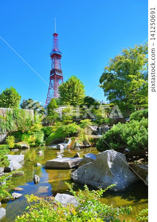 A view of the Sapporo City Hall garden. 141250691