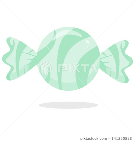 Cute Kawaii Pastel Mint Green Swirl Candy Icon Cute Kawaii Pastel Mint Green Swirl Candy Icon 141250858