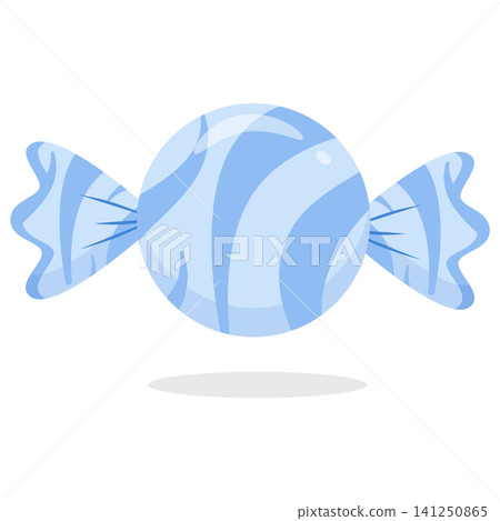 Cute Kawaii Pastel Sky Blue Swirl Candy Icon Cute Kawaii Pastel Sky Blue Swirl Candy Icon 141250865