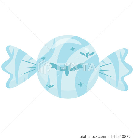 Cute Kawaii Pastel Light Blue Halloween Swirl Candy Icon Cute Kawaii Pastel Light Blue Halloween Swirl Candy Icon 141250872