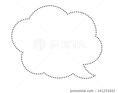 Illustration of a cloud with a dotted speech bubble Illustration of a cloud with a dotted speech bubble 141251042