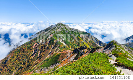 秋季徒步攀登哈里諾基山和蓮華山(從哈里諾基山頂眺望蓮華山) 秋季徒步攀登哈里諾基山和蓮華山(從哈里諾基山頂眺望蓮華山) 141251108