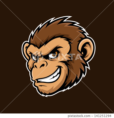 monkey mascot logo illustration vector design template simple and modern style monkey mascot logo illustration vector design template simple and modern style 141251294