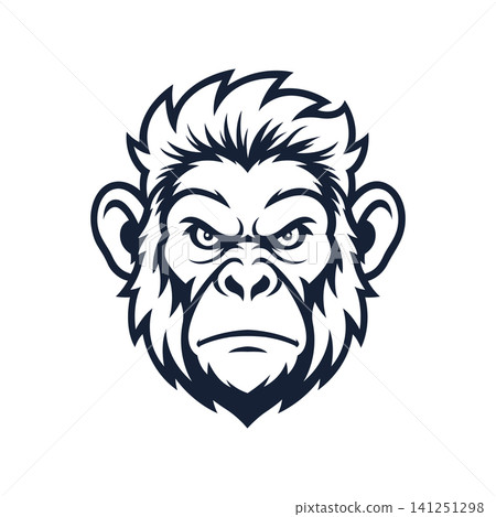 monkey mascot logo illustration vector design template simple and modern style monkey mascot logo illustration vector design template simple and modern style 141251298