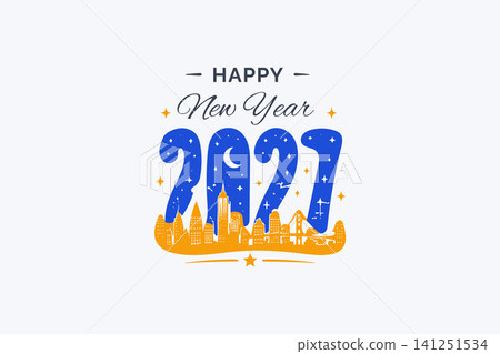 City Happy New Year 2027 Design City Happy New Year 2027 Design 141251534