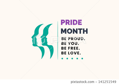 Pride Month Inspirational Typography Design Pride Month Inspirational Typography Design 141251549