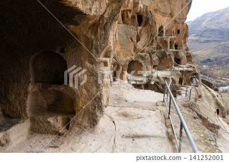 View of the historic cave city and the monastery complex of Vardzia View of the historic cave city and the monastery complex of Vardzia 141252001