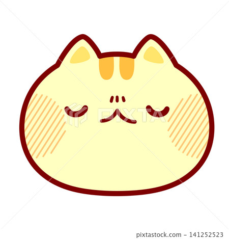 一隻貓沉思的可愛插畫（彩色版） 141252523