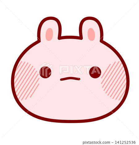 A cute illustration of a demure rabbit (color version) 141252536