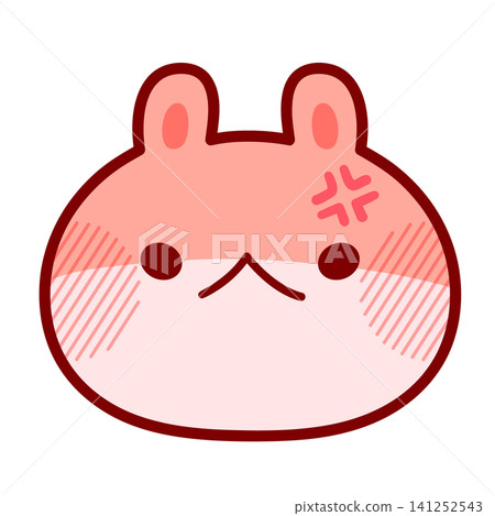 A cute illustration of an angry-looking rabbit (color version) A cute illustration of an angry-looking rabbit (color version) 141252543