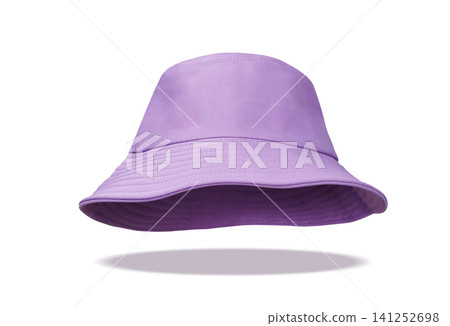A purple cloth hat was floating on a white surface. A purple cloth hat was floating on a white surface. 141252698