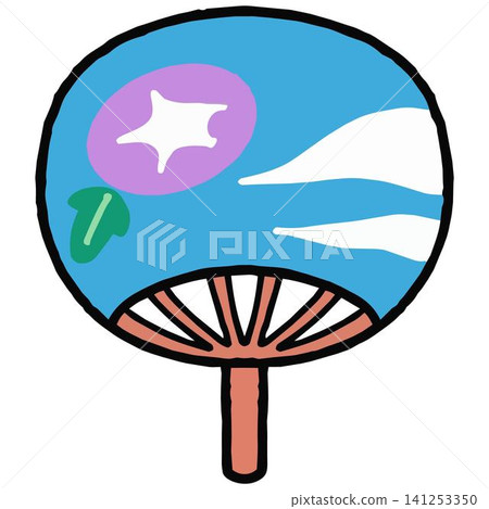 Cute fan icons that can be used in letters. Cute fan icons that can be used in letters. 141253350
