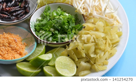 vegetable and condiment for northern soup of Thailand vegetable and condiment for northern soup of Thailand 141254270