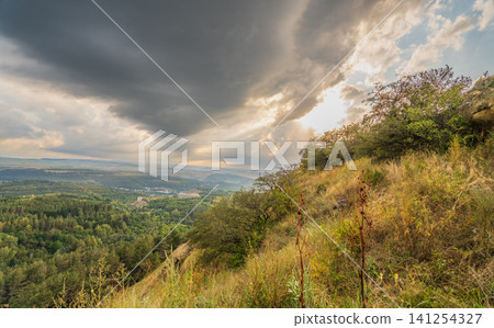 Summer Mountains Landscape with Green forest. 141254327