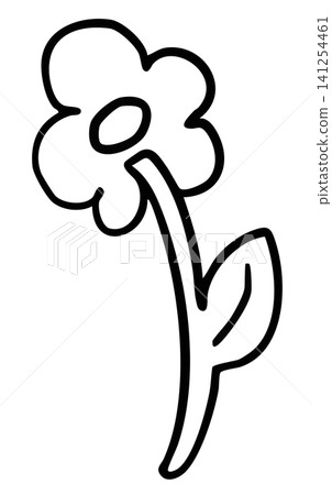 Hand drawn flower and leaf outline for kid colouring book, art, painting, floral print, sticker, nature, garden, spring, summer vibes, plants, tree, blossom, blooming, backyard, picnic, park, outdoors Hand drawn flower and leaf outline for kid colouring book, art, painting, floral print, sticker, nature, garden, spring, summer vibes, plants, tree, blossom, blooming, backyard, picnic, park, outdoors 141254461