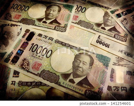 紙幣、貨幣、鈔票、現金、金融、資金、紙幣、貨幣、投資、日圓、商業、黃金、日圓、經濟、儲蓄、10,000日圓紙幣 141254601