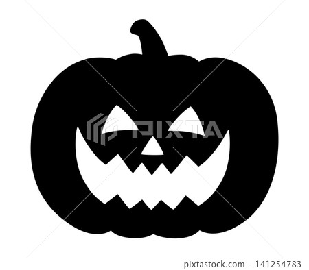 Halloween pumpkin silhouette_vector illustration Halloween pumpkin silhouette_vector illustration 141254783