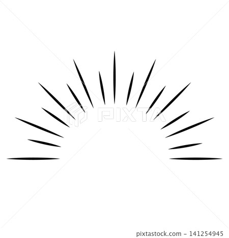 Elegant, manga-style sunburst with focus lines Elegant, manga-style sunburst with focus lines 141254945