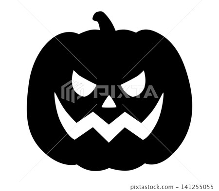 Halloween pumpkin silhouette_vector illustration Halloween pumpkin silhouette_vector illustration 141255055
