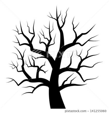 Creepy tree silhouette_vector illustration Creepy tree silhouette_vector illustration 141255060