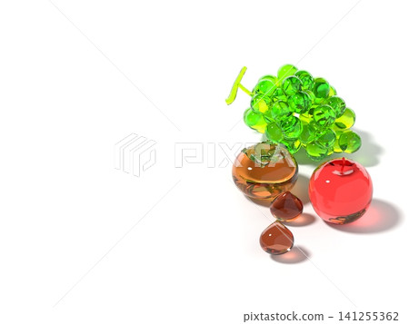 3DCG landscape of glass ornaments depicting autumn harvest (with margins) 3DCG landscape of glass ornaments depicting autumn harvest (with margins) 141255362