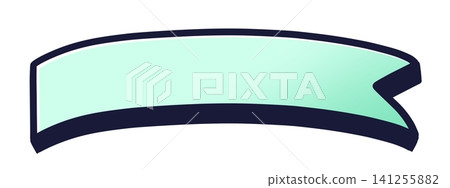 Gradient-patterned, raised heading ribbon frame (green) 141255882