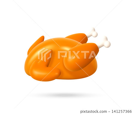 3D Roasted chicken for Thanksgiving or Christmas 3D Roasted chicken for Thanksgiving or Christmas 141257366
