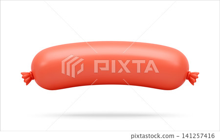 3D Single sausage icon. 141257416