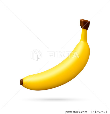Yellow banana 3d icon Yellow banana 3d icon 141257421